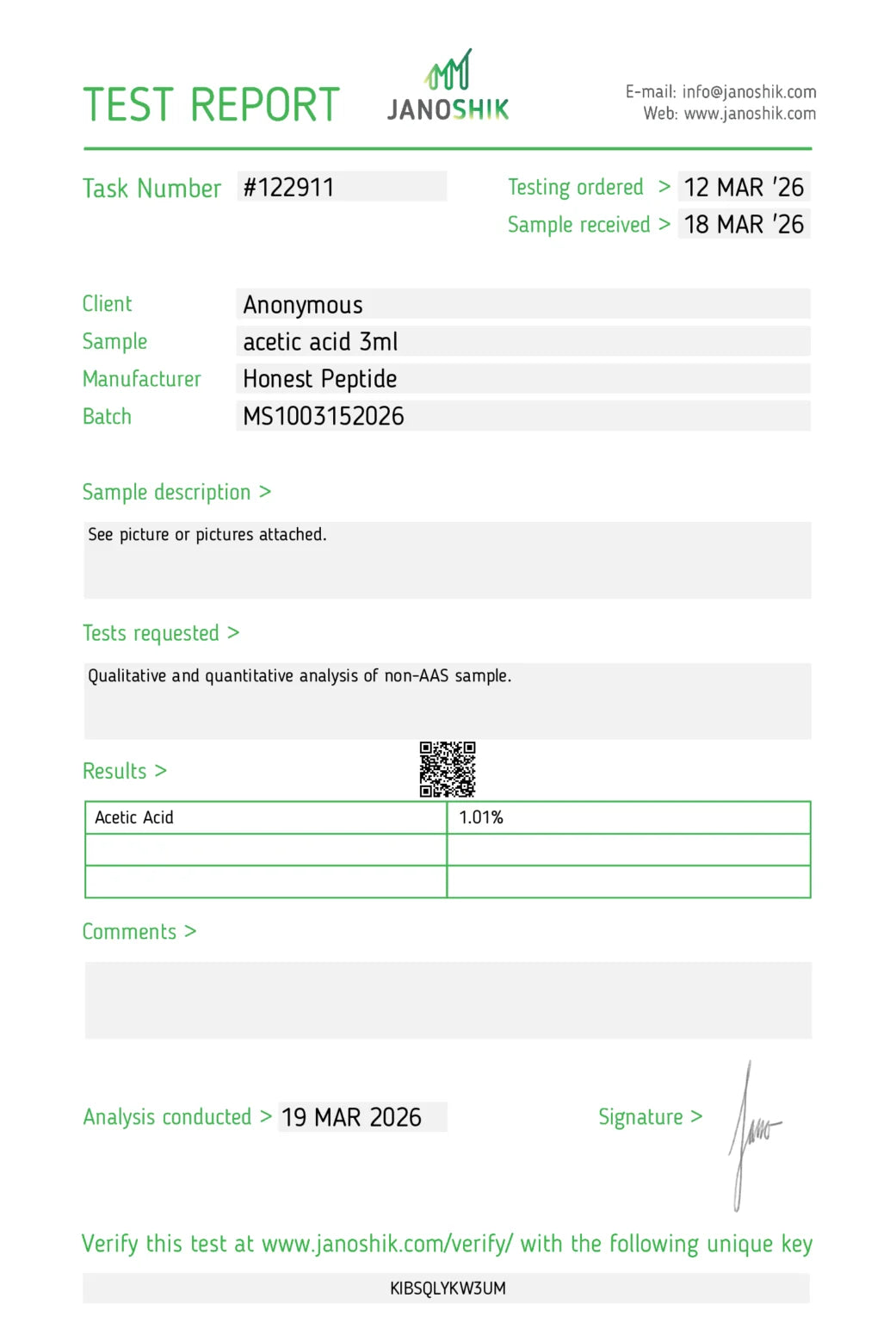 Acetic Acid